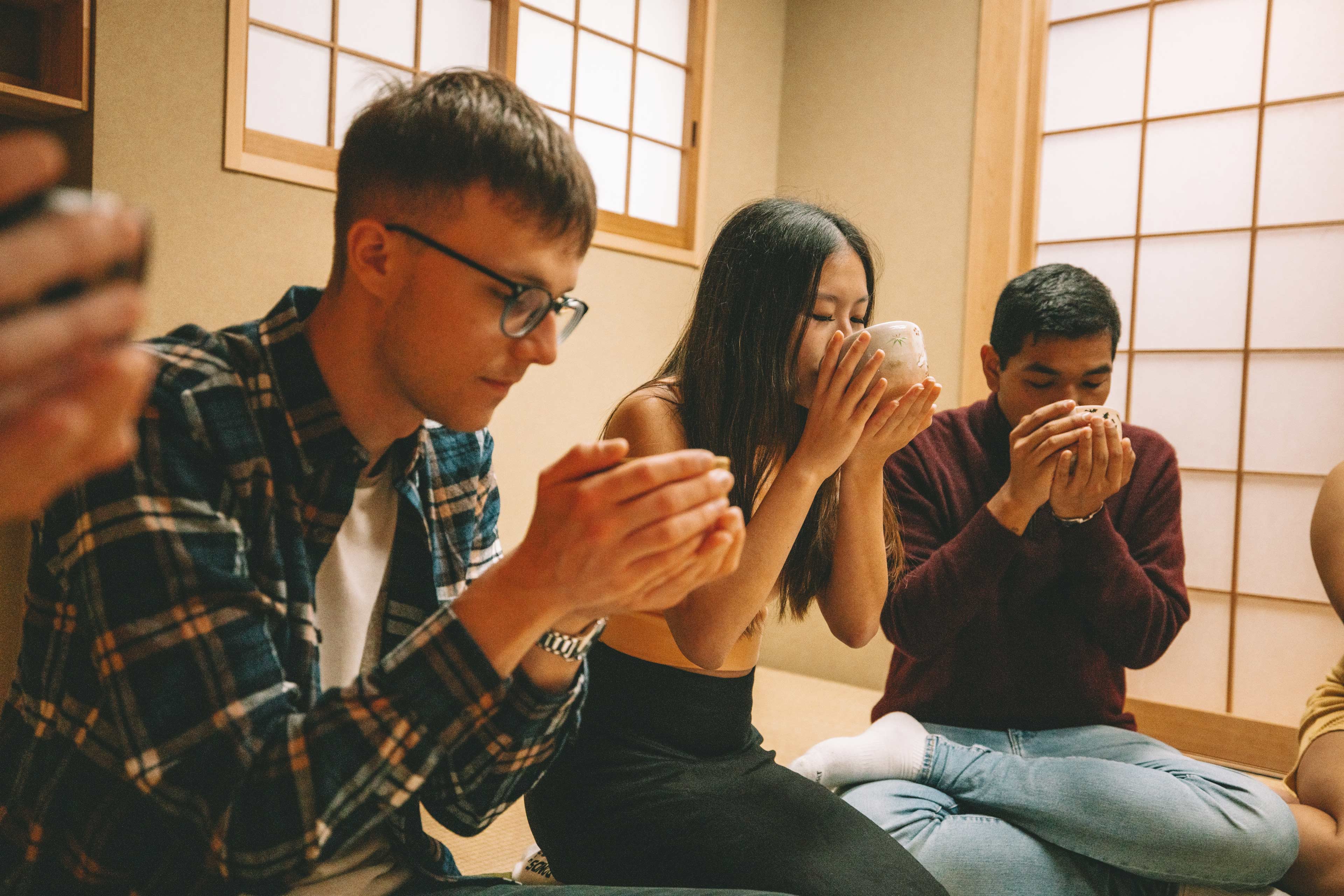 Group Drinking Tea