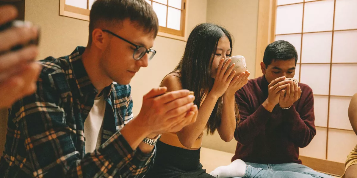 Group Drinking Tea