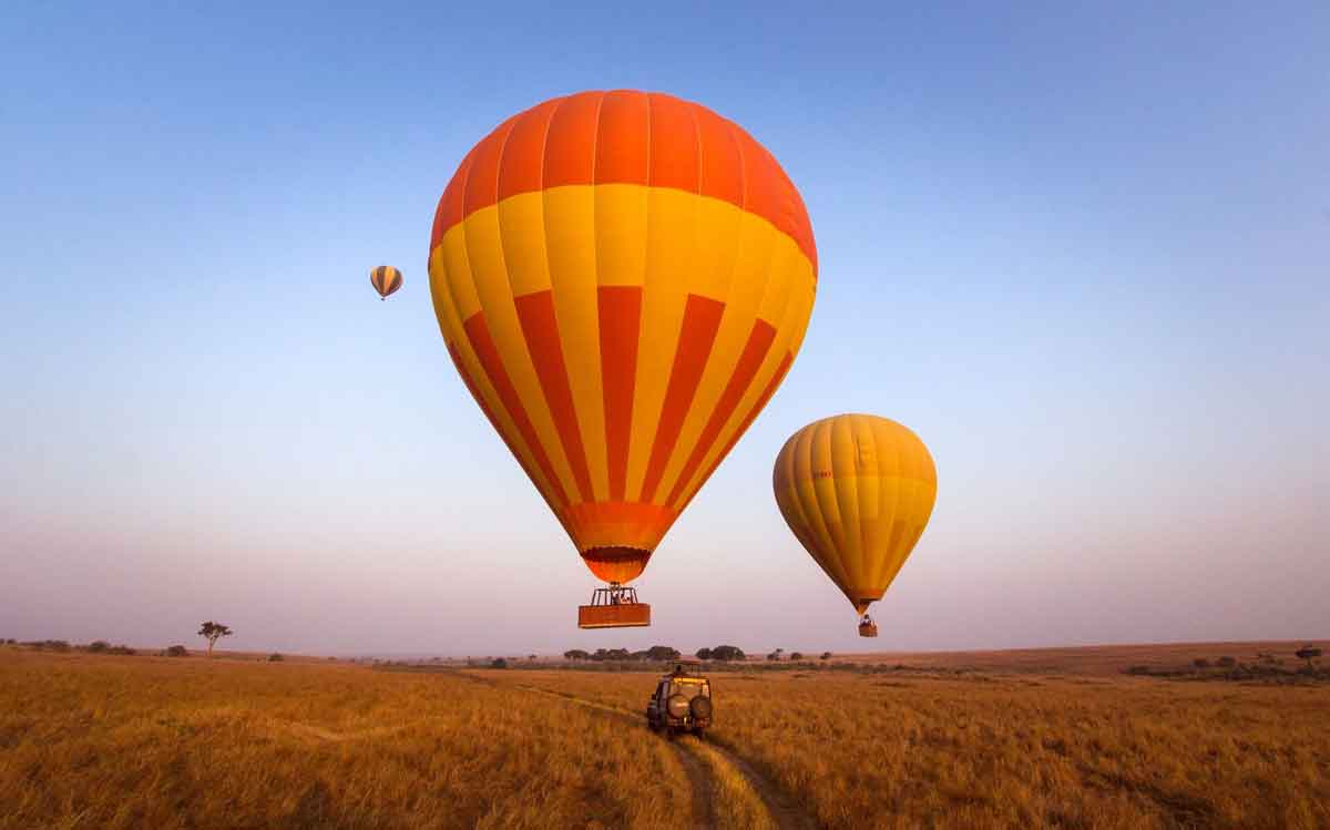 Air Balloon Masaai Mara At Sunrise