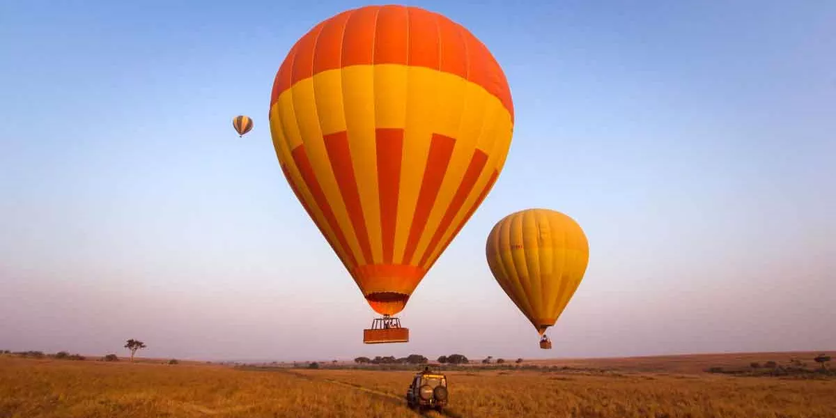 Air Balloon Masaai Mara At Sunrise
