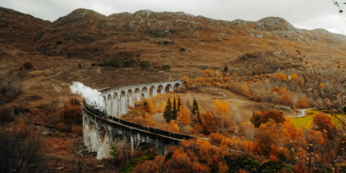 Train Going Through Scotland