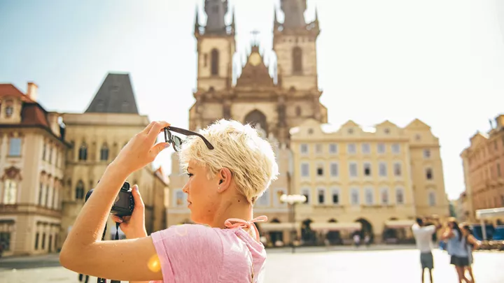 The Old Town Square in Prague, Czech Republic