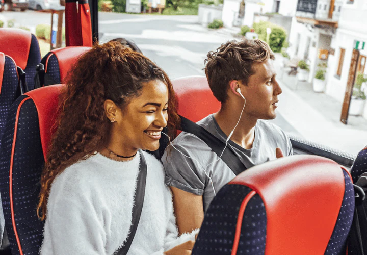 Travellers in a bus