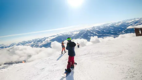 Scenic Image Of Skiier In Austria