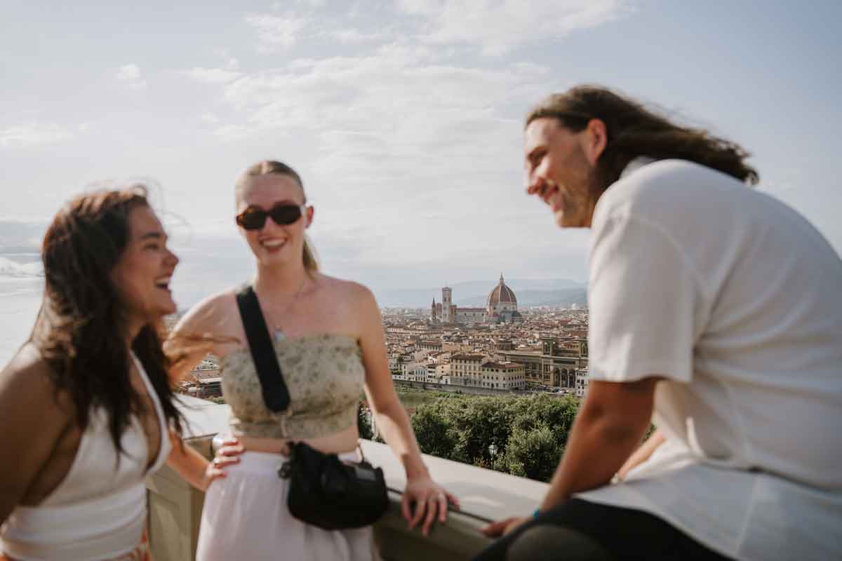 friends enjoying a day in Florence