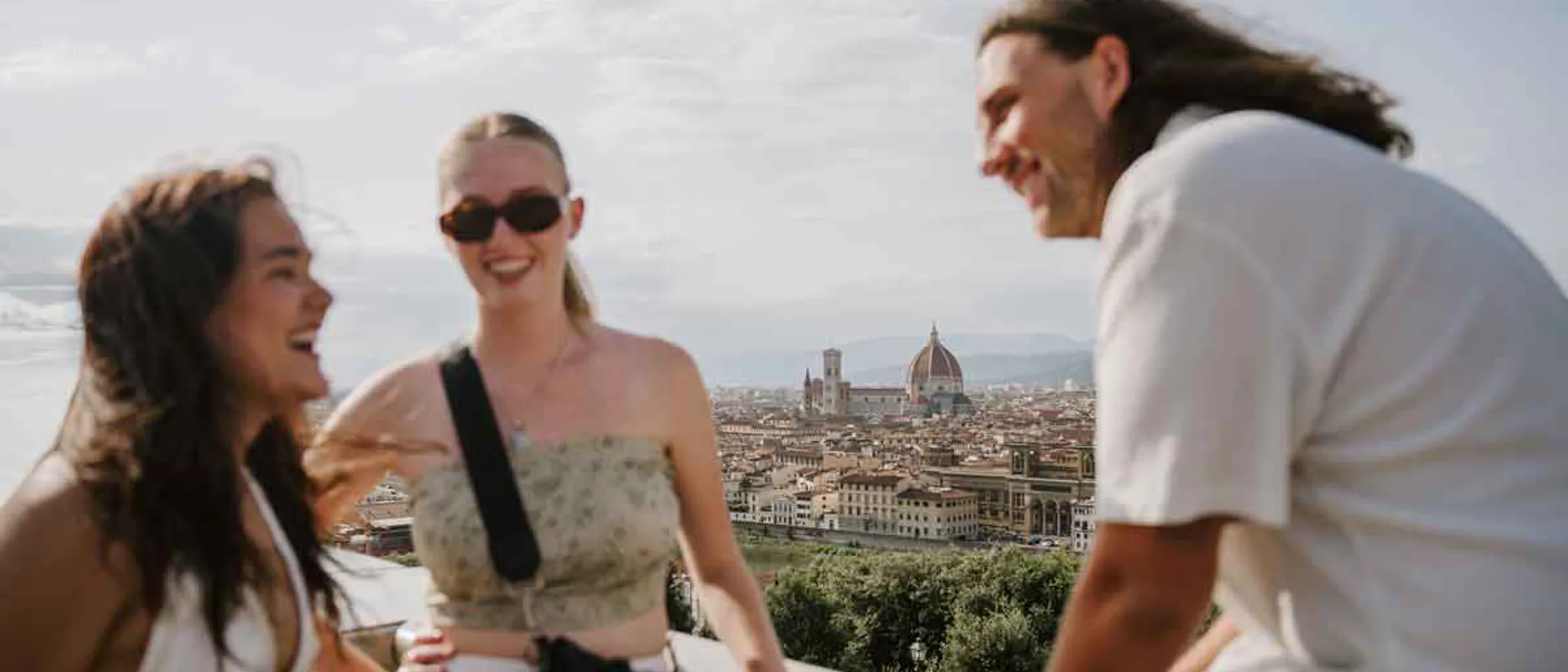 friends enjoying a day in Florence