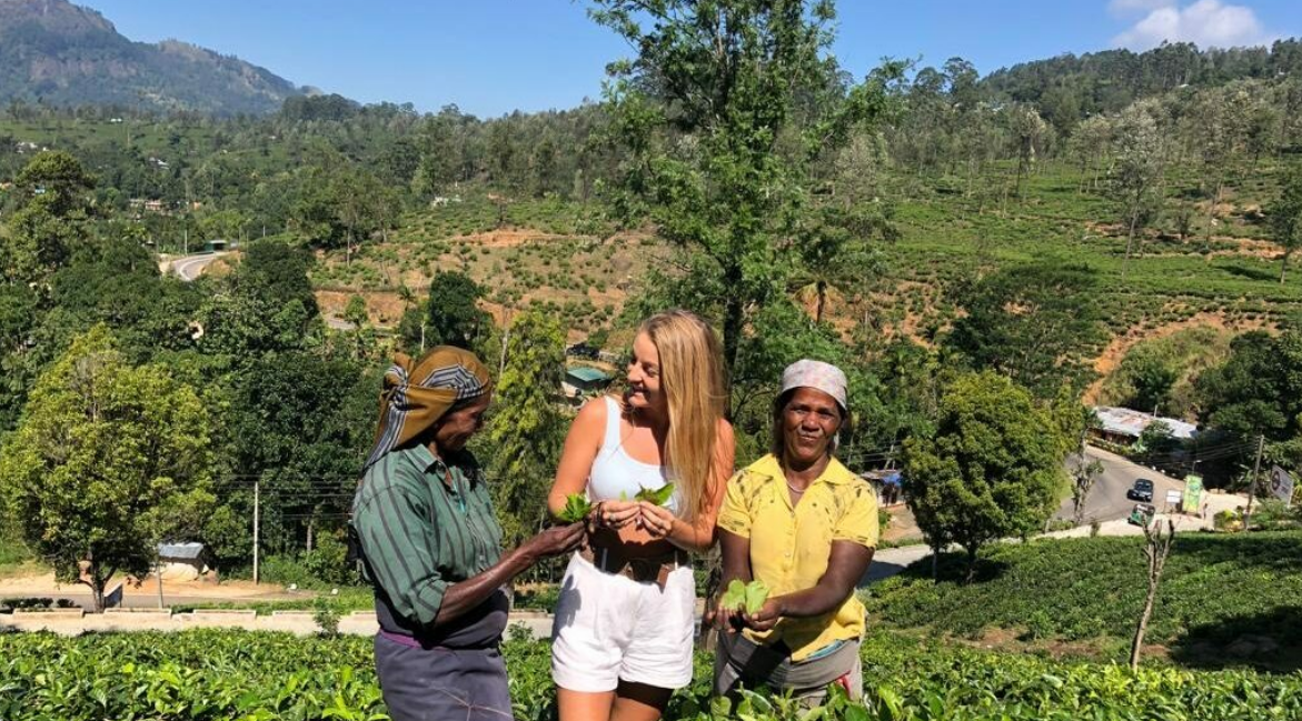 Traveller With Locals In Sri Lanka