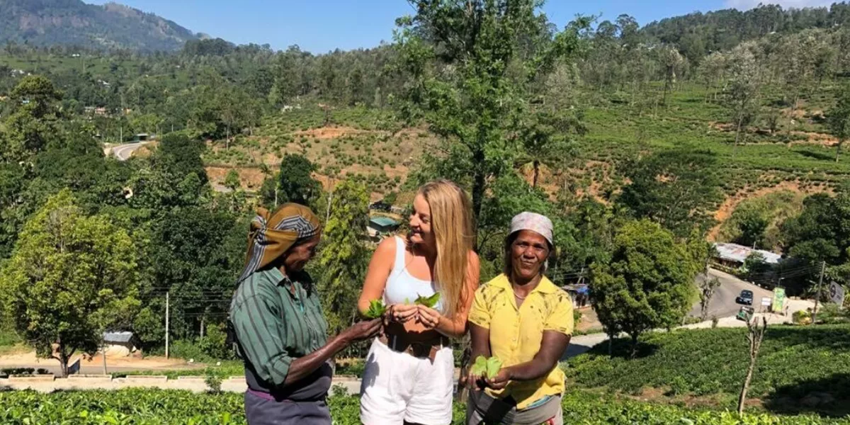 Traveller With Locals In Sri Lanka