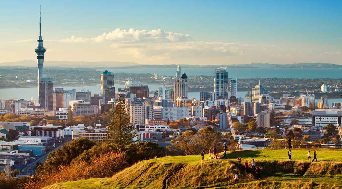Auckland Skyline Day New Zealand