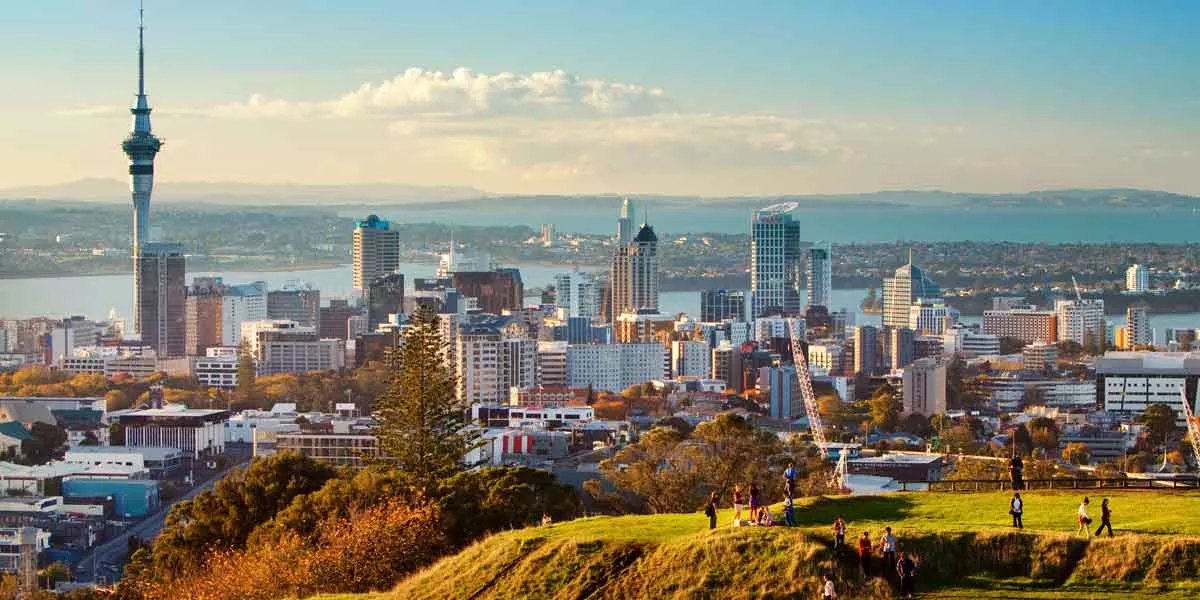 Auckland Skyline Day New Zealand