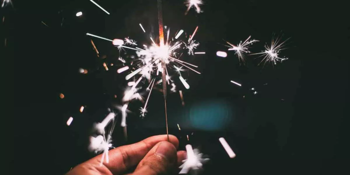 Hand Holding Sparkler