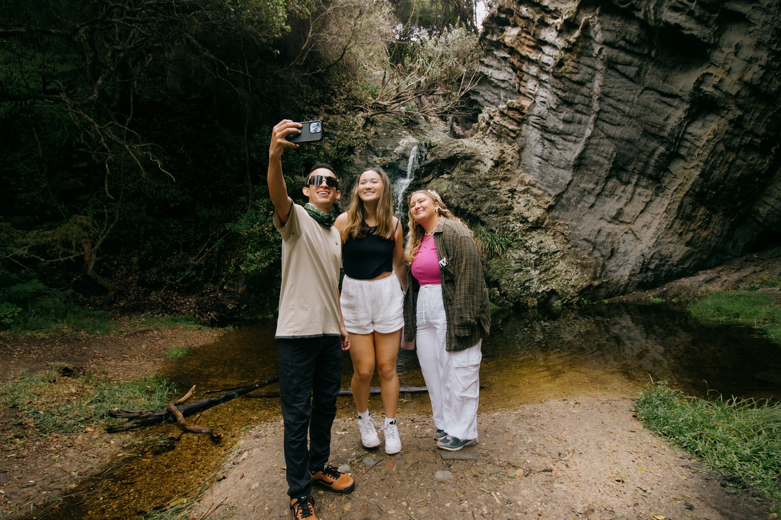 Travellers taking a Selfie in Tsitsikamma, South Africa
