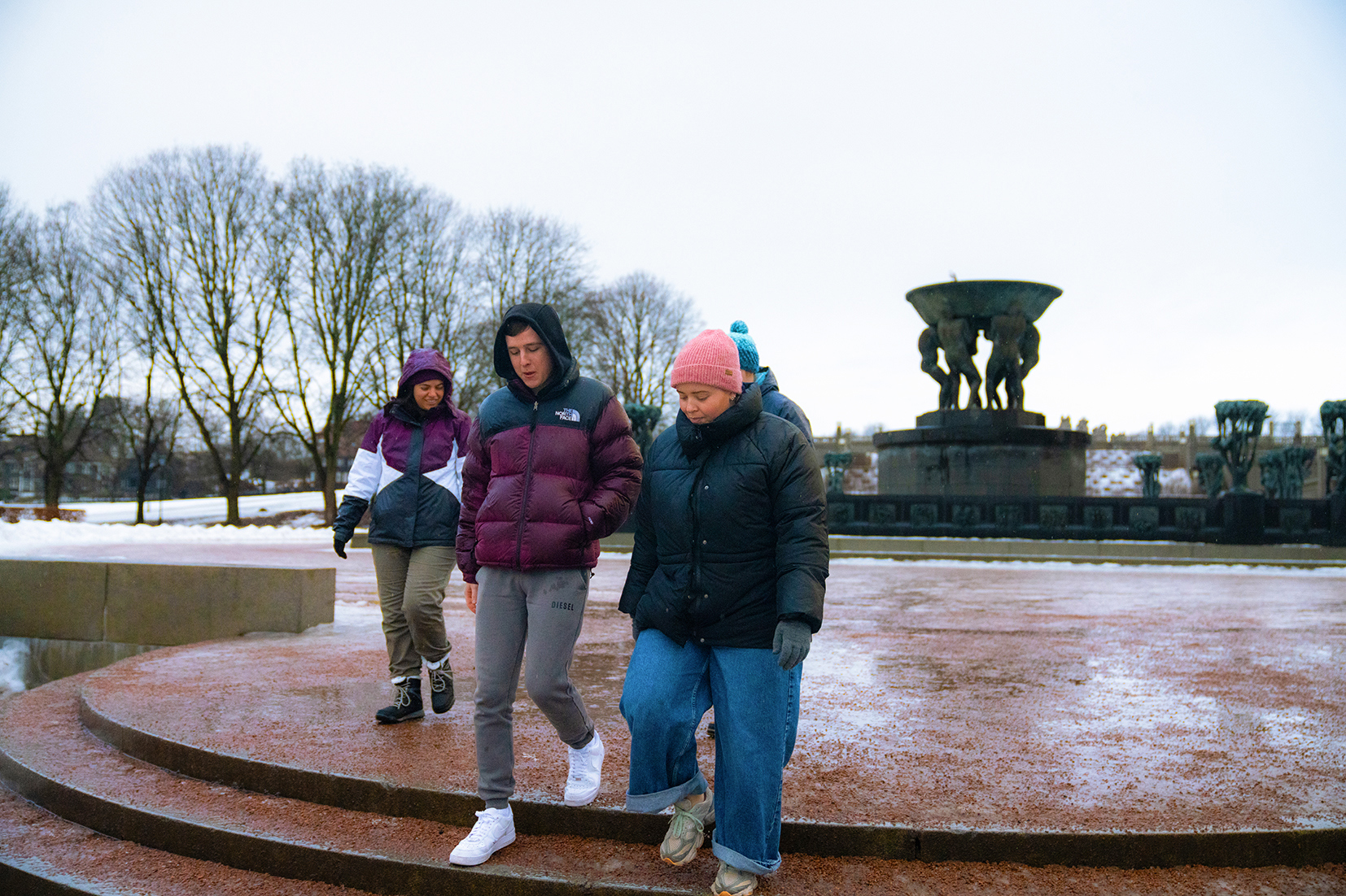 Gaze at Frogner Park sculptures