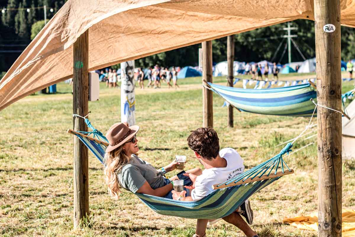 Travelers In Hammock New Zealand