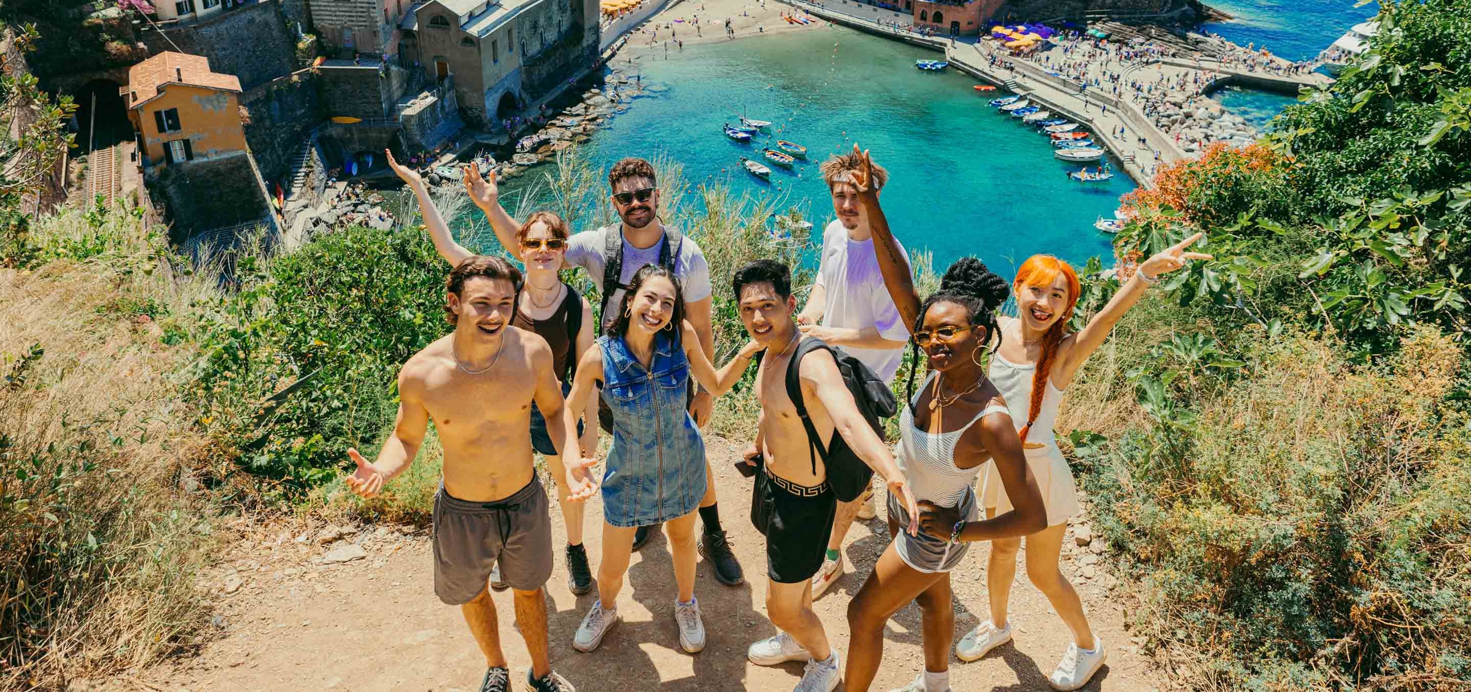 Group On Hilside In Italy 