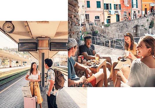 Group sizes trip from Rome to Barcelona by train