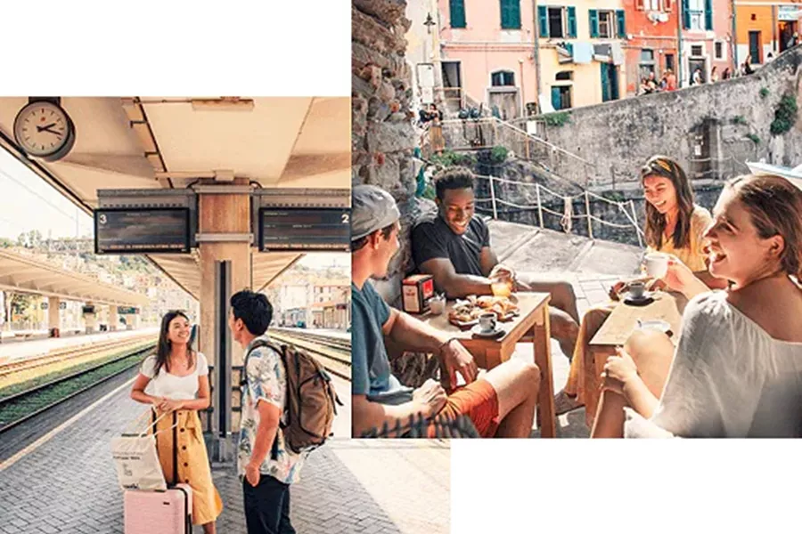 Group sizes trip from Rome to Barcelona by train