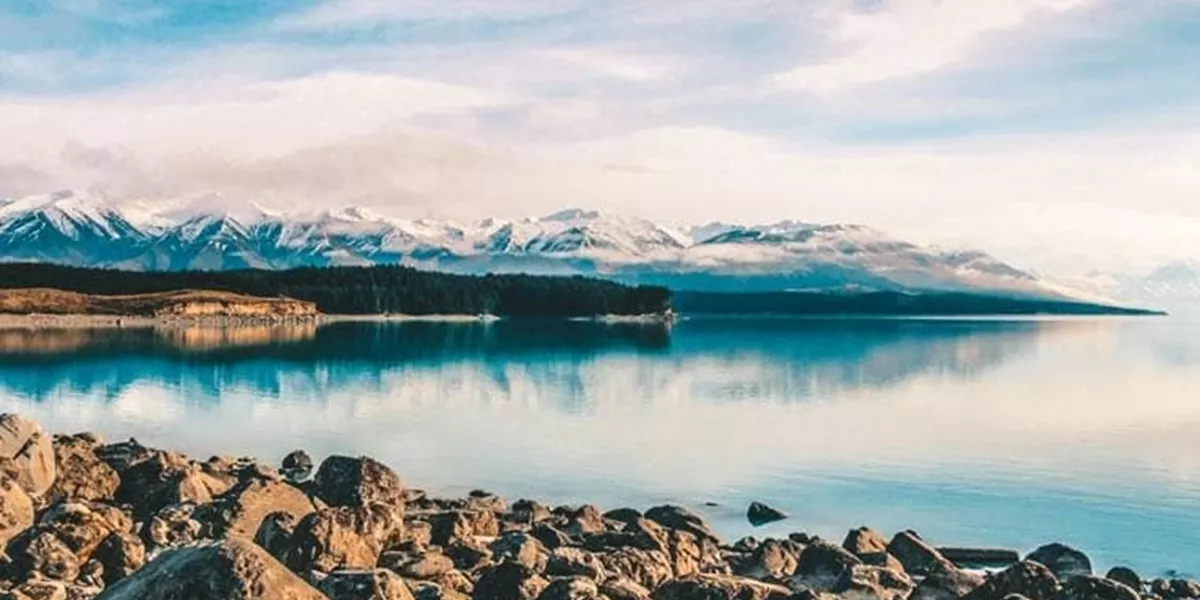 New Zealand Mountains Lake Reflection