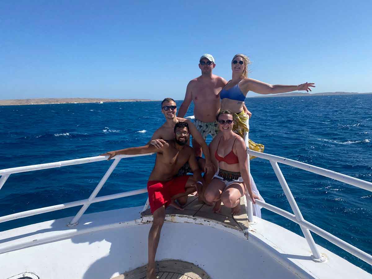 Travellers On The Red Sea On A Boat