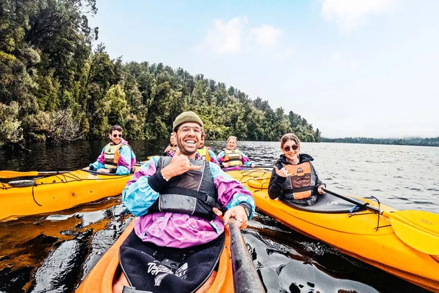 Friends Enjoying A Kayak Activity