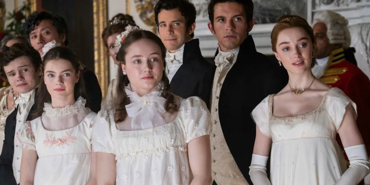 Bridgerton Scene Group Of People Smiling