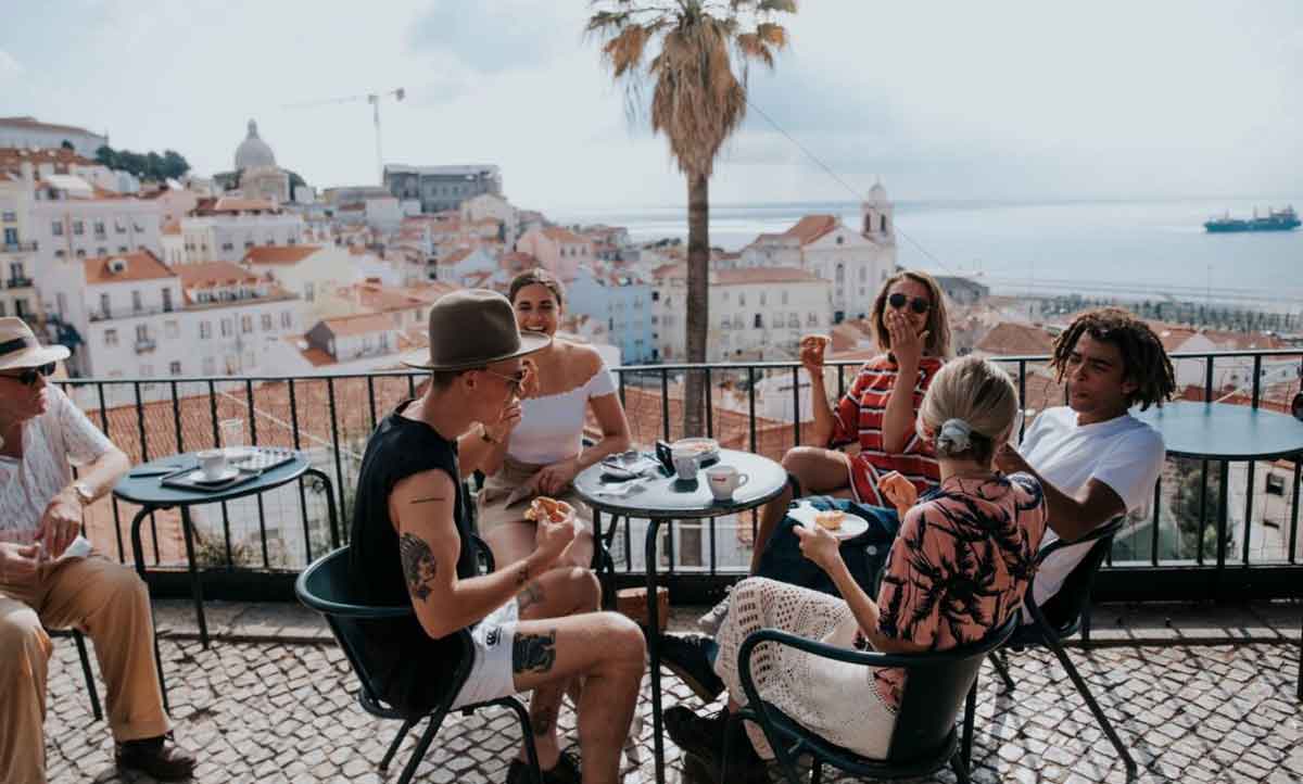 Friends Eating In Croatia