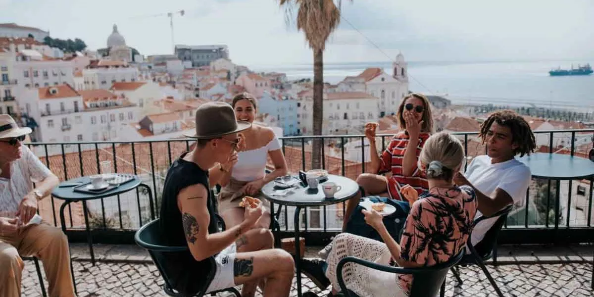 Friends Eating In Croatia
