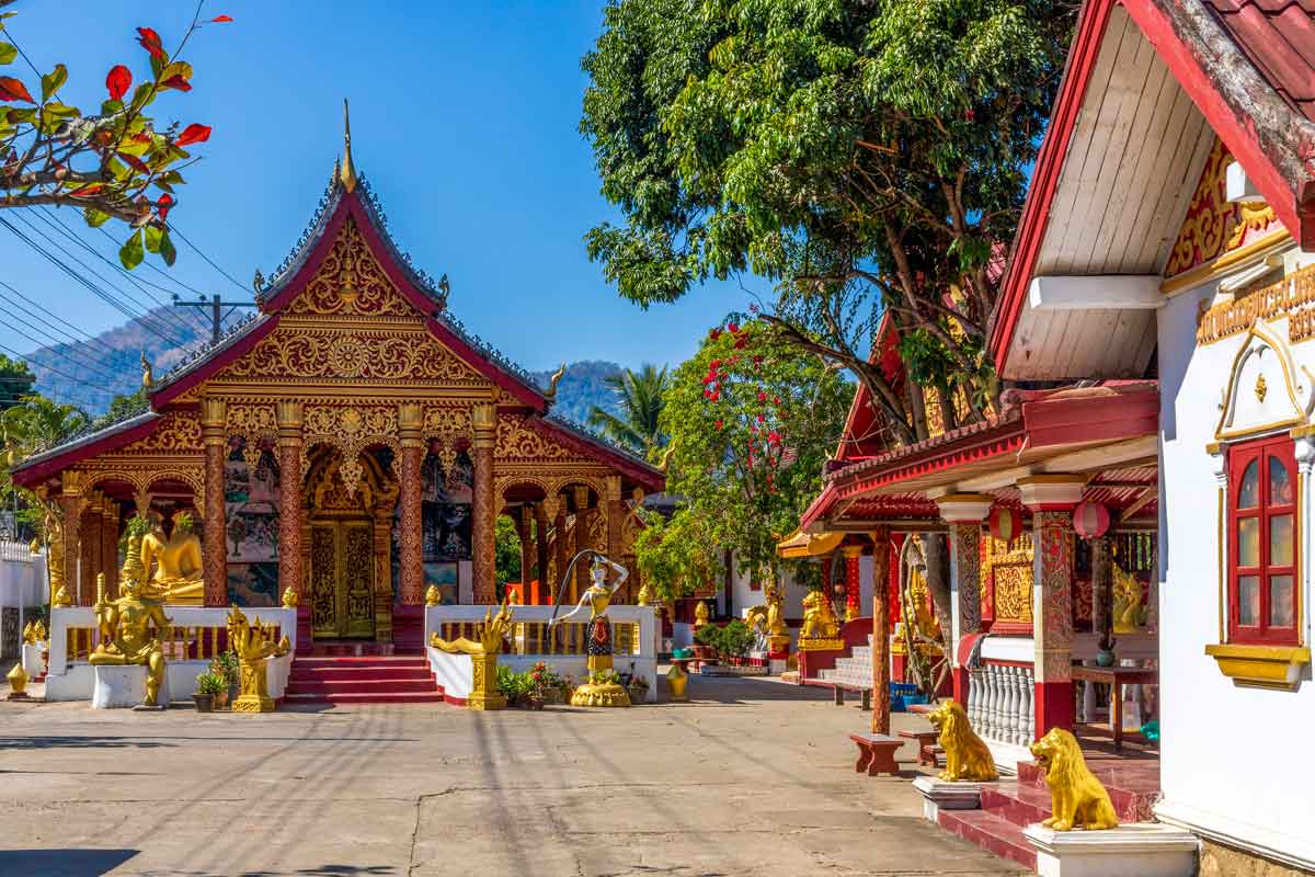 Wat Naxao Sukharam Temple In Luang Prabang Province