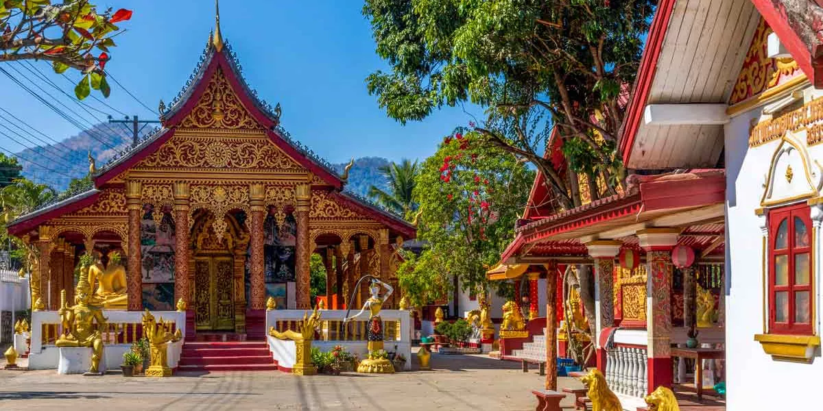 Wat Naxao Sukharam Temple In Luang Prabang Province