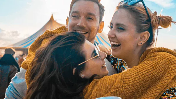 Travellers on a festival