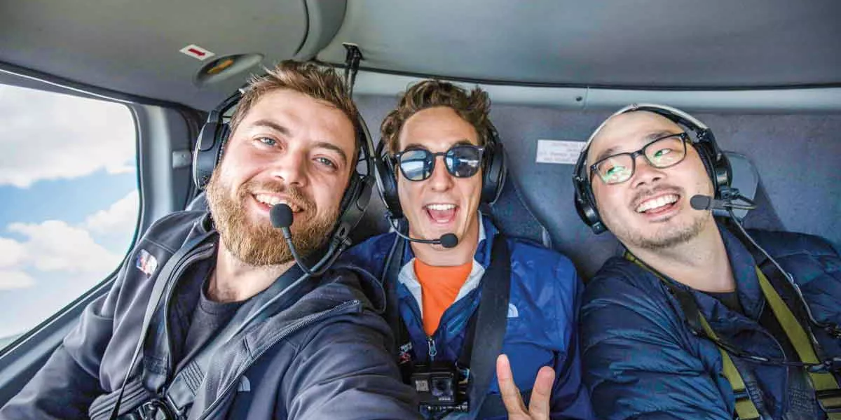 Group Of Males In Helicopter Over Grand Canyon Usa 0315AMER2019