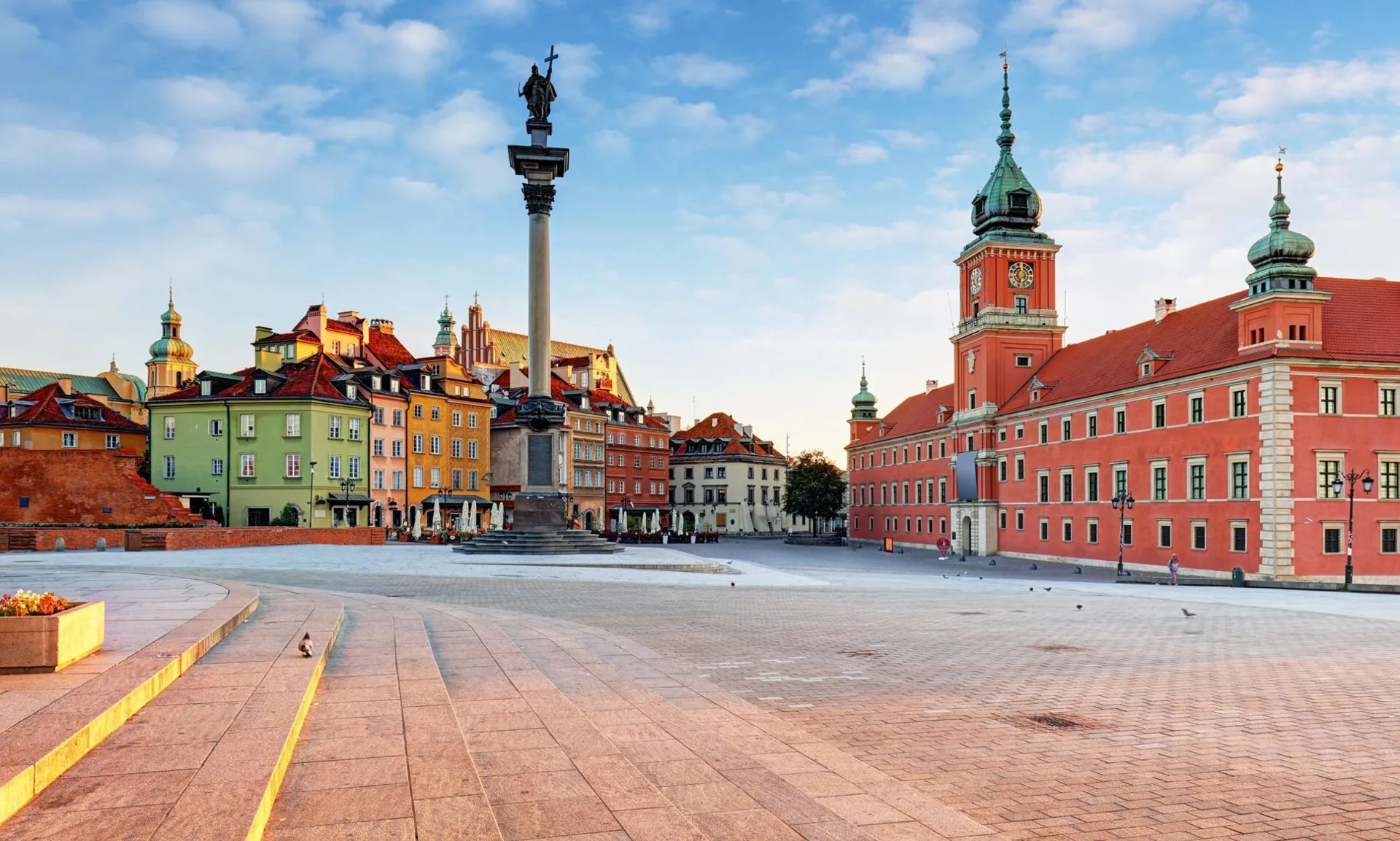 Panorama Of Warsaw Old Town Poland