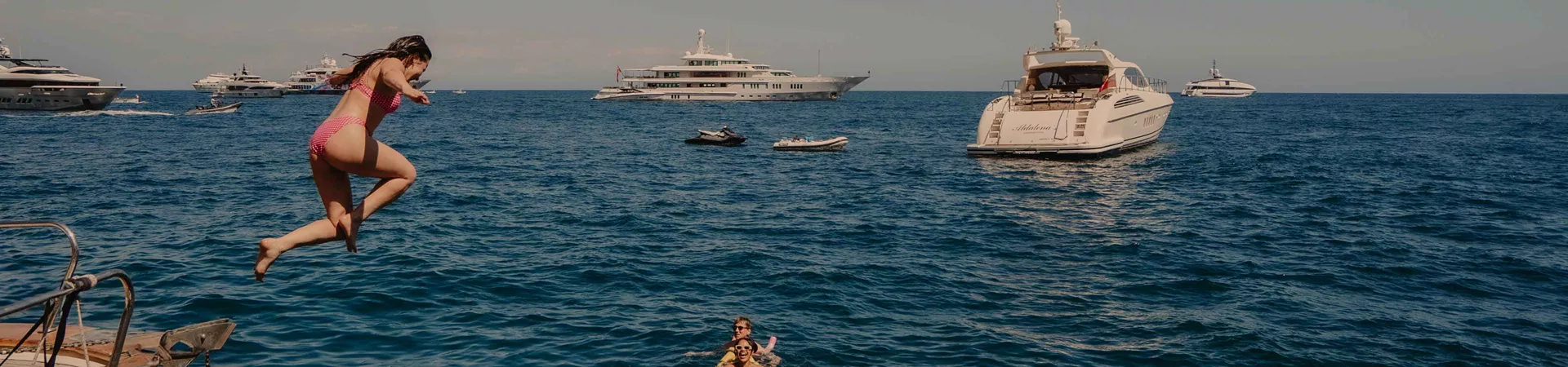 Jumping Into Ocean Fun Sun