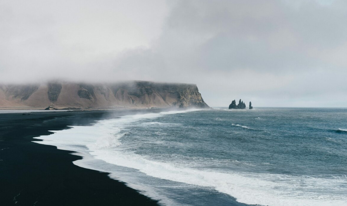 Sea And A Cliff As Background