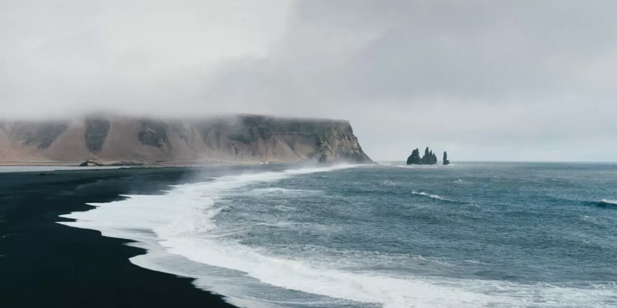 Sea And A Cliff As Background