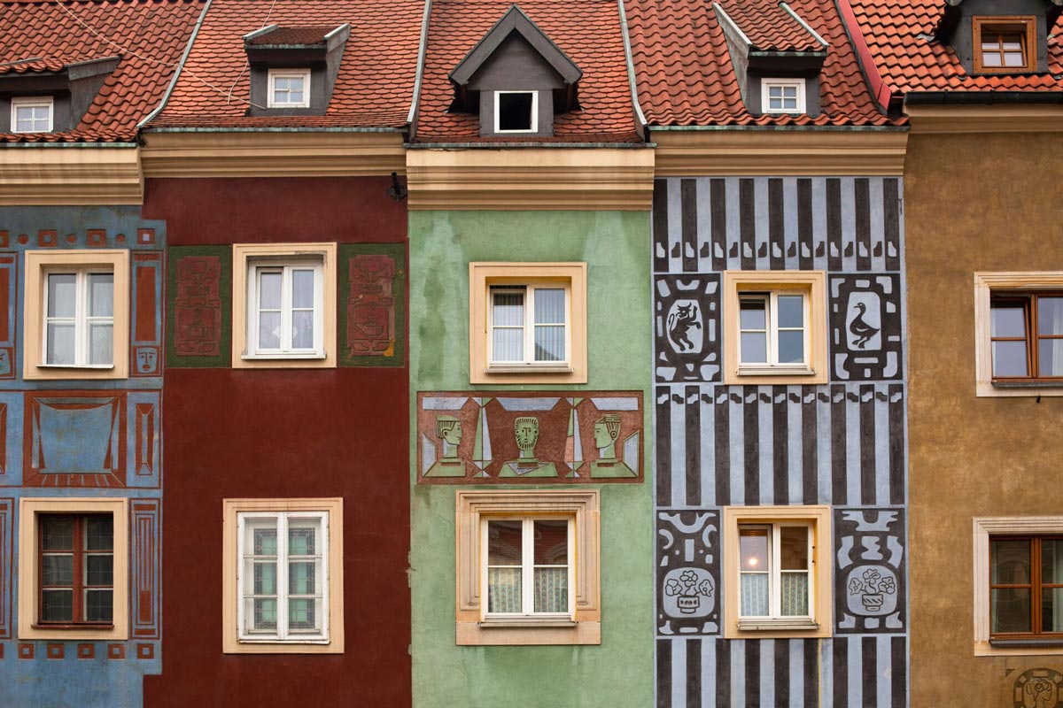 Row Of Colourful Houses In The Old Town