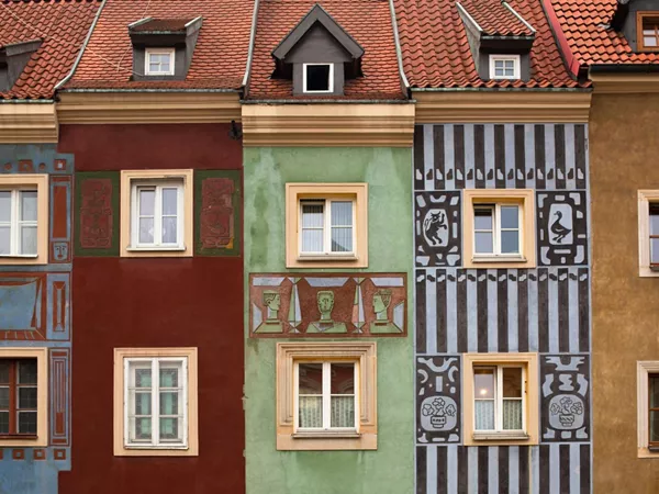 Row Of Colourful Houses In The Old Town