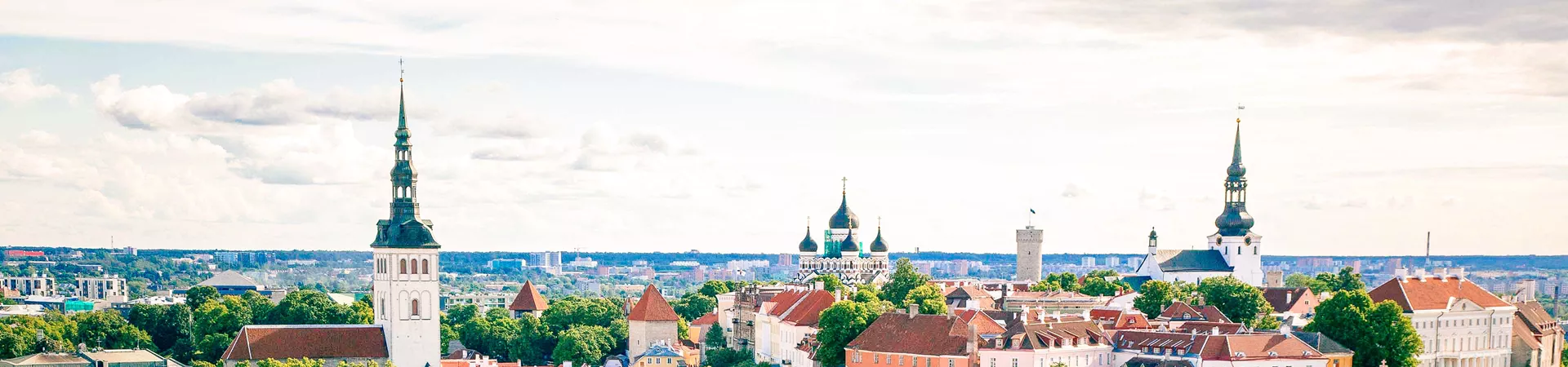 View of Tallinn Towers and Rooftops, Estonia