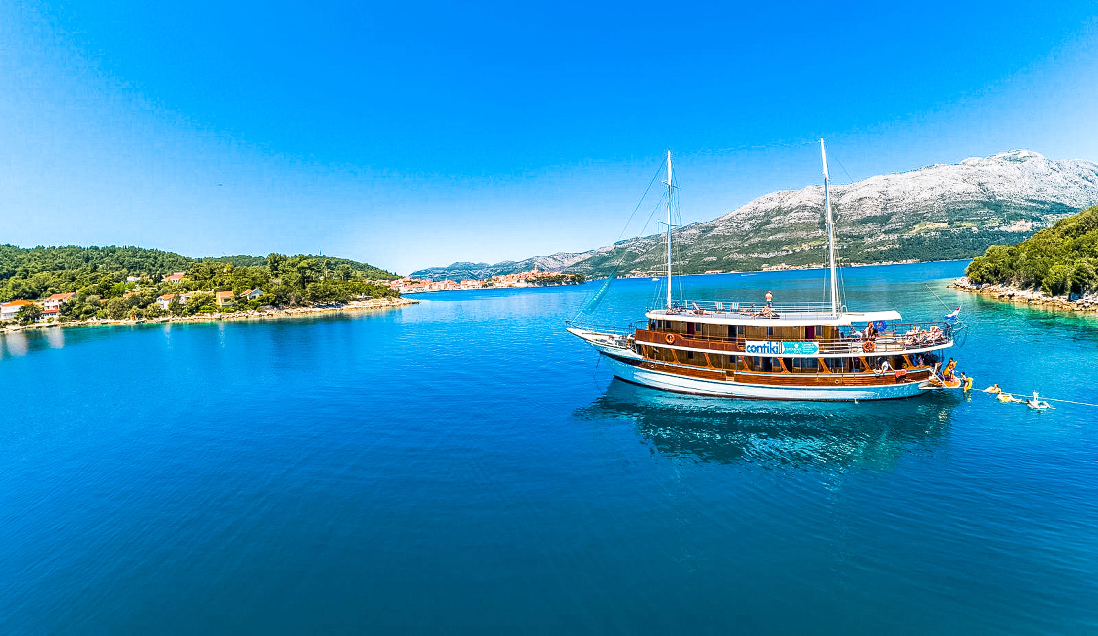 Boat Clear Blue Sea Sunny Day
