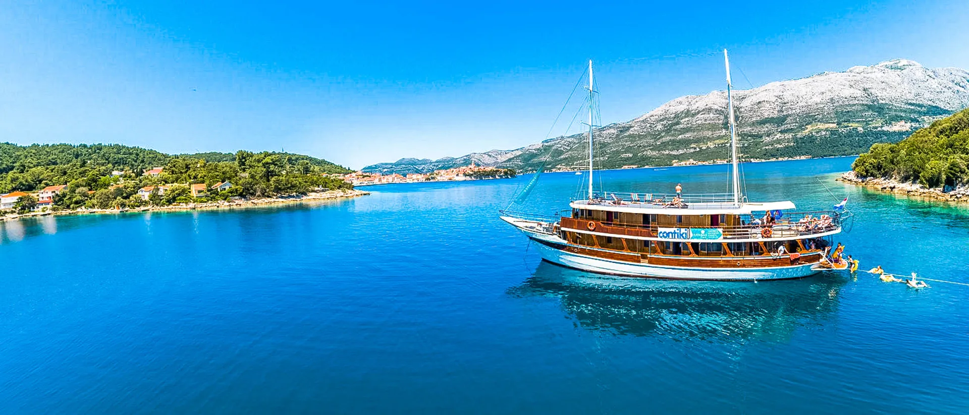 Boat Clear Blue Sea Sunny Day