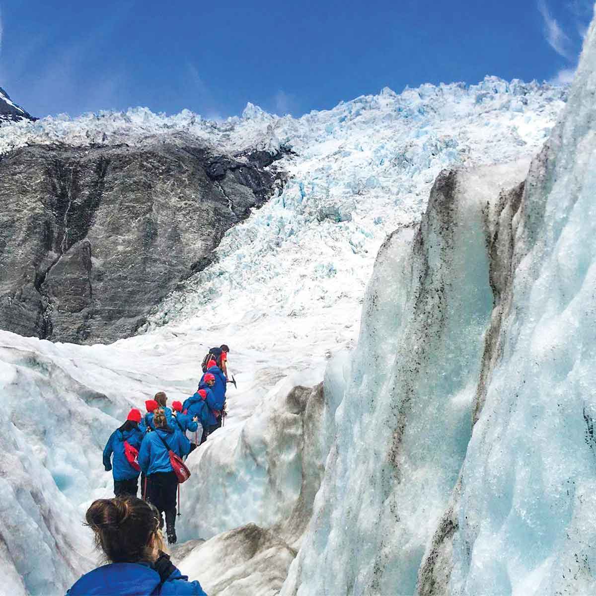 Travellers In Icey Climate New Zealand