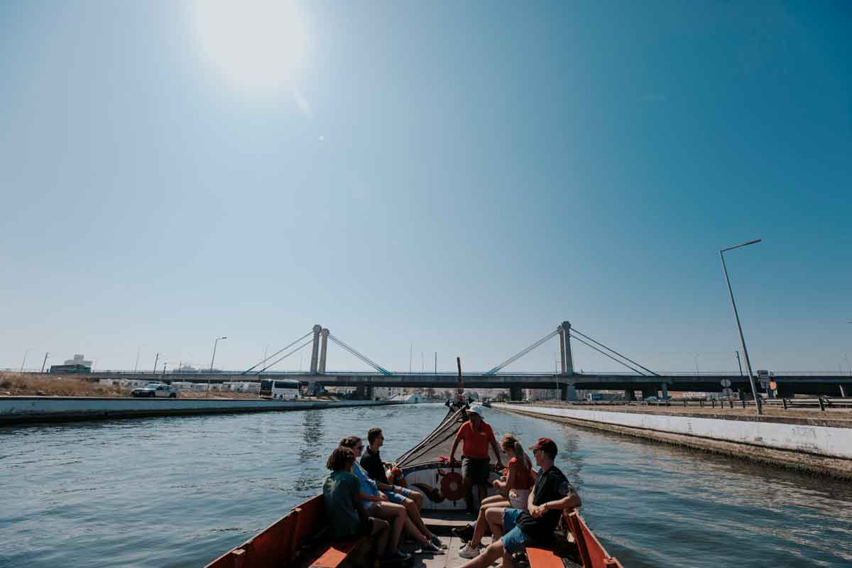 Tourists Aveiro Canal Portugal