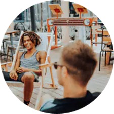 couple sitting on beach chairs