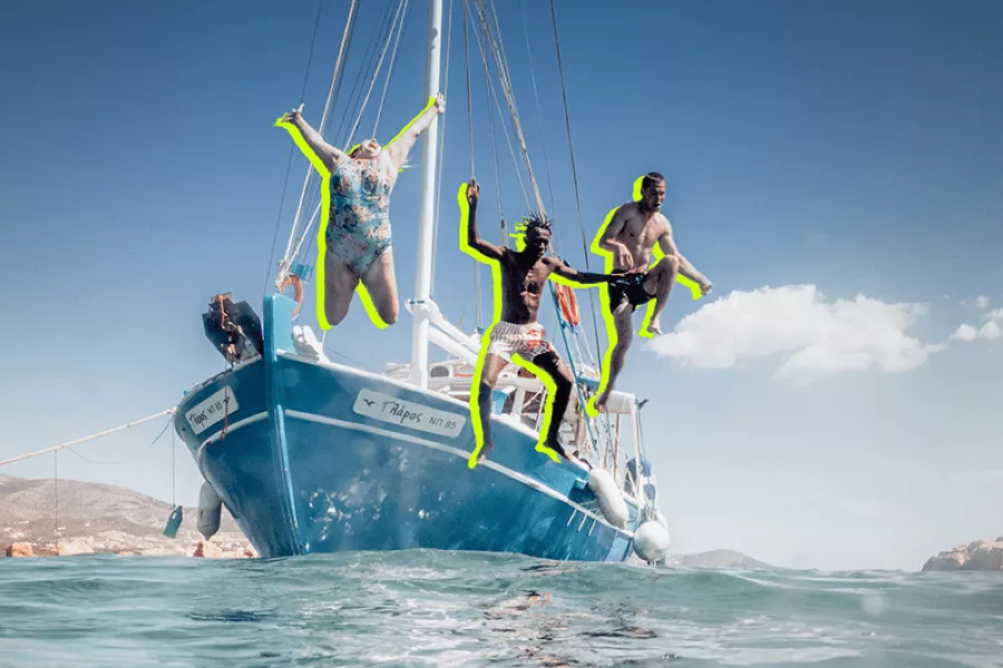 Contiki travellers on a Island Hopping trip in Greece