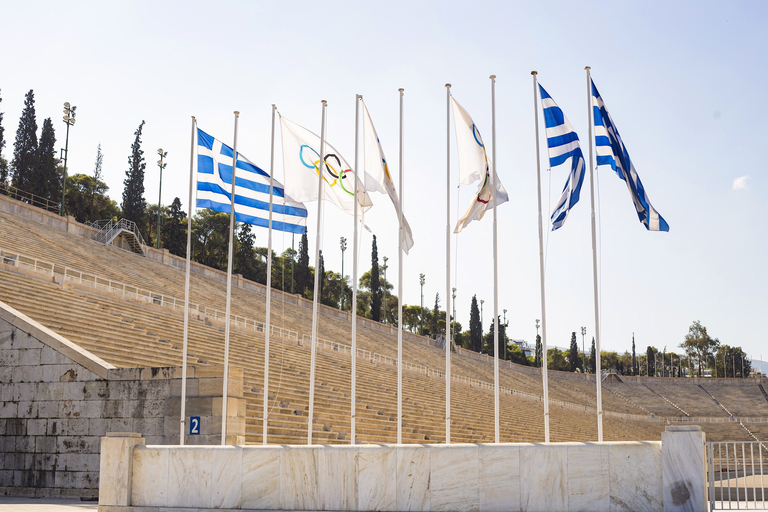 View of the Olympic Stadium in Ahtens, Greece. 