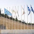 View of the Olympic Stadium in Ahtens, Greece.