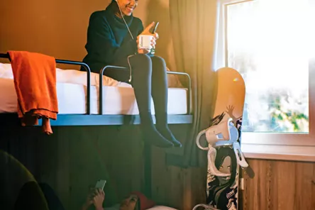 Two Girls Chilling Out In Hotel Room
