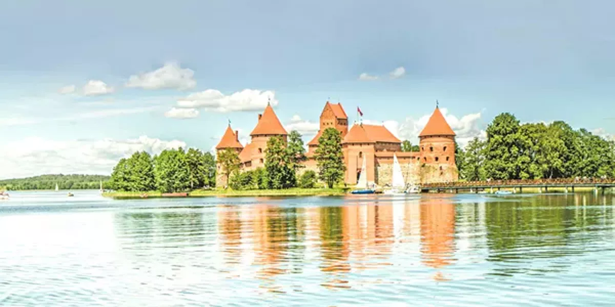 Trakai Castle Trakai Island Castle Lithuania Sunny Day