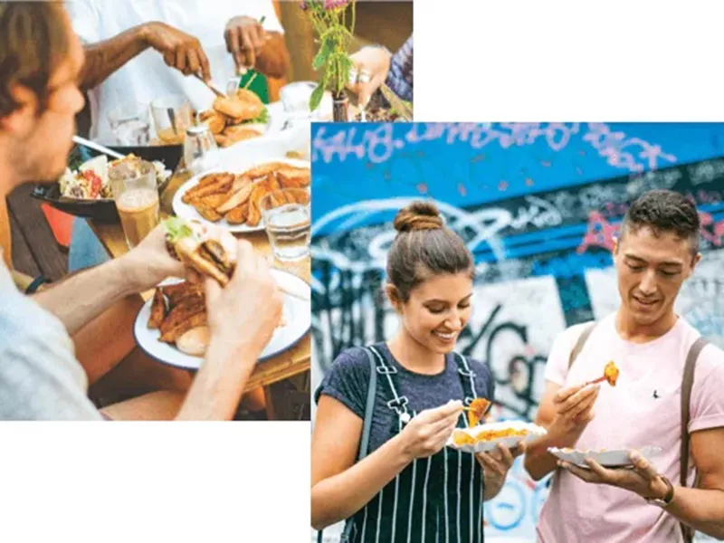 Food Experiences travellers eating in RAW Gelände, Berlin