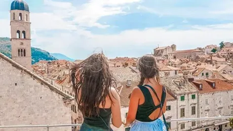 Contiki Short Breaks Young Female Travellers Enjoying The View In Dubrovnik